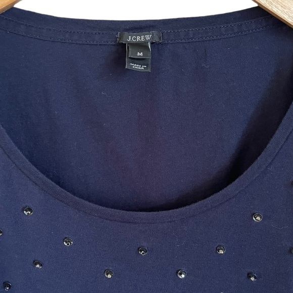 J.Crew Navy Top Short Sleeves in size M - Picture 3 of 6